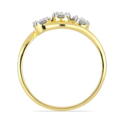 BUY 14K GOLD NATURAL WHITE DIAMOND GEMSTONE CLASSIC RING